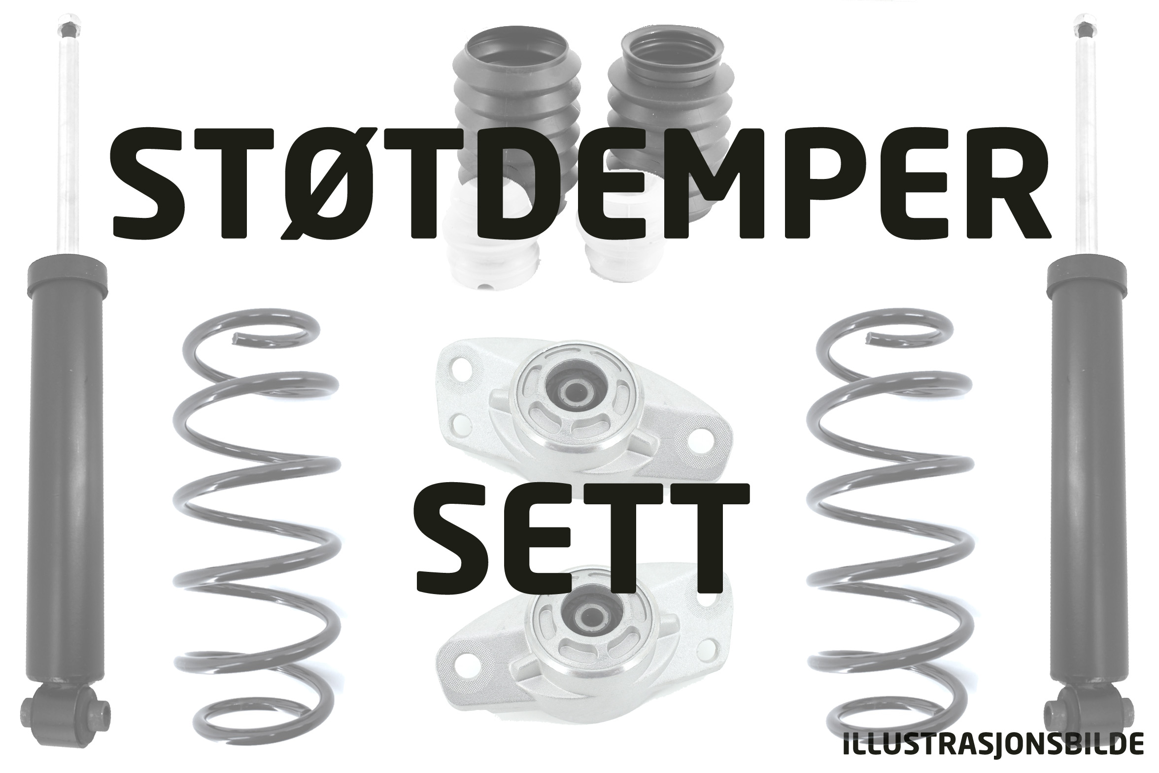 Støtdemper- og fjærsett