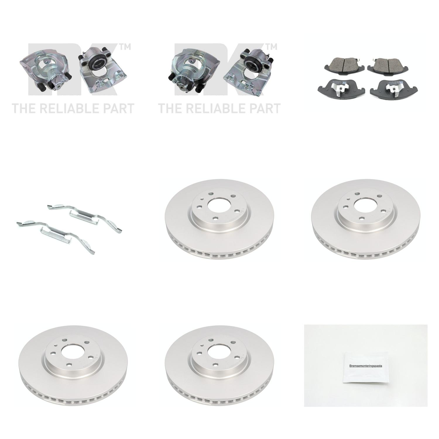 Bremsesett med calipere