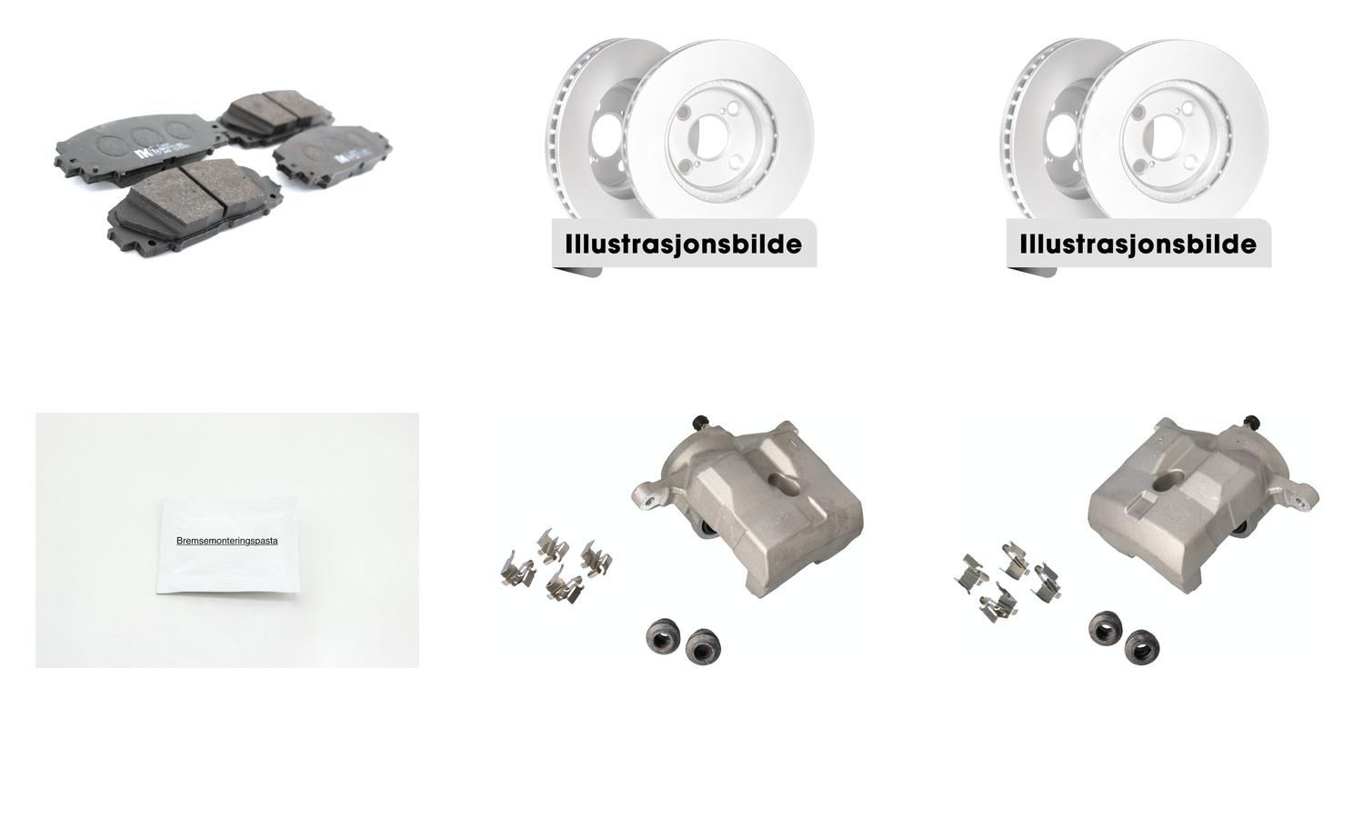 Bremsesett med calipere