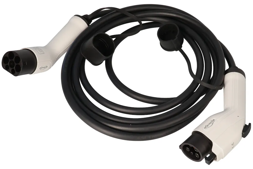 Ladekabel elbil Type 2 - Type 1 1-fas