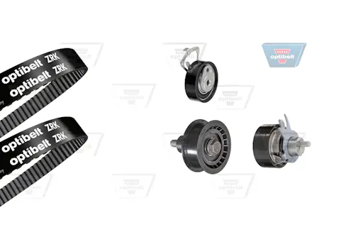 Registerreimsett med vannpumpe