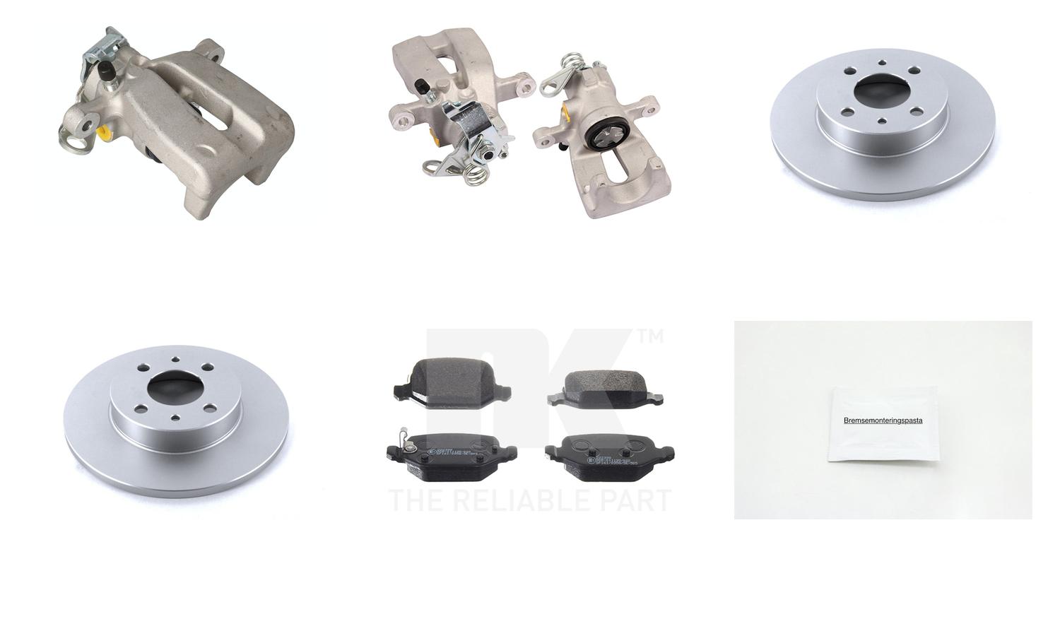 Bremsesett med calipere