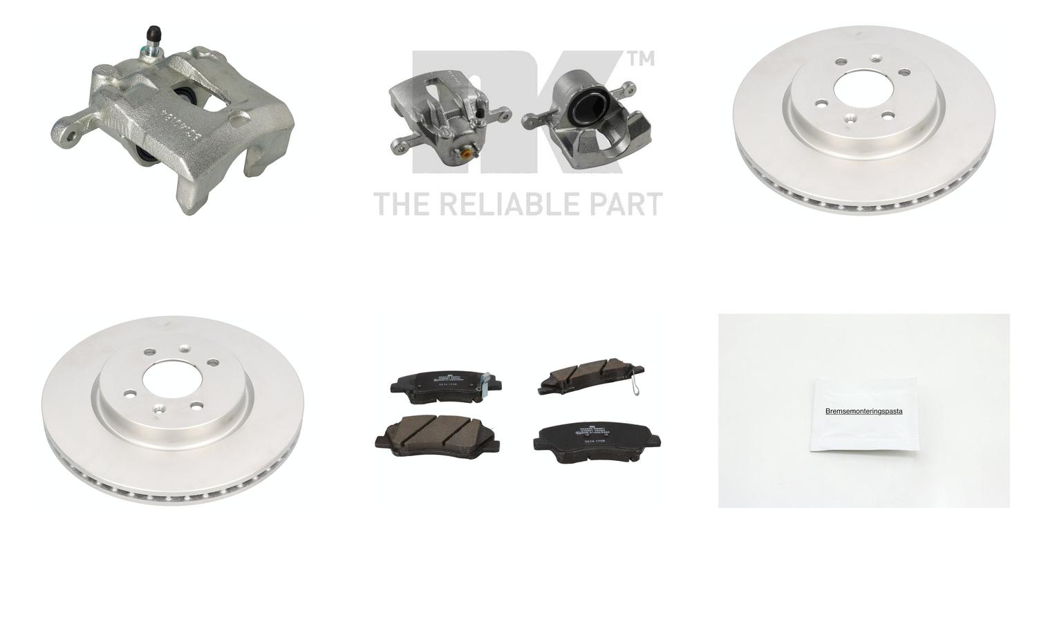 Bremsesett med calipere