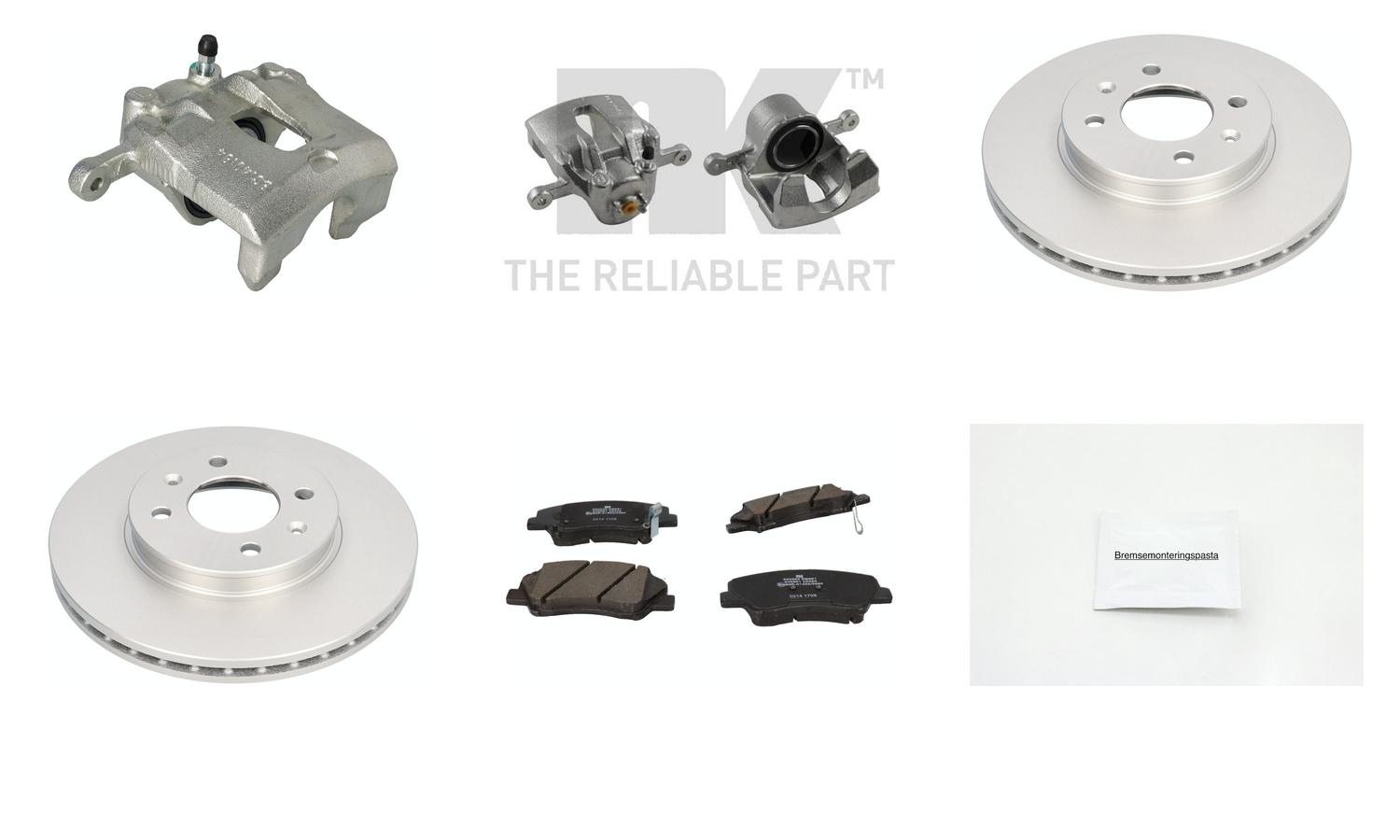 Bremsesett med calipere