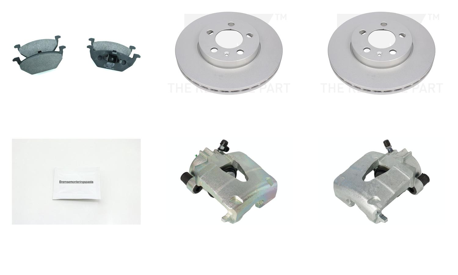 Bremsesett med calipere