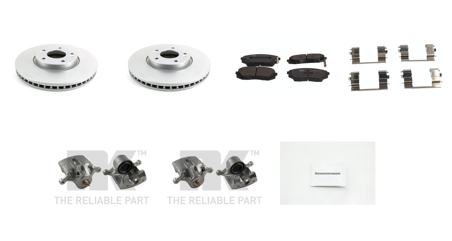 Bremsesett med calipere til Kia