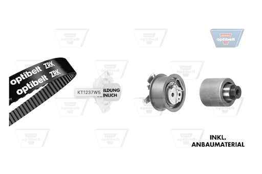 Registerreimsett med vannpumpe