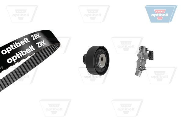 Registerreimsett med vannpumpe