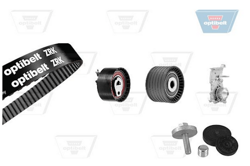 Registerreimsett med vannpumpe