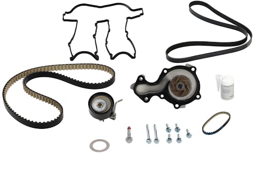 Registerreimsett med vannpumpe