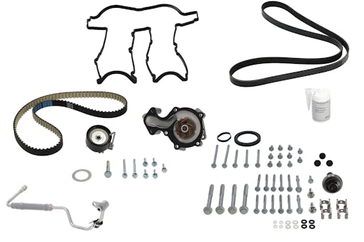 Registerreimsett med vannpumpe