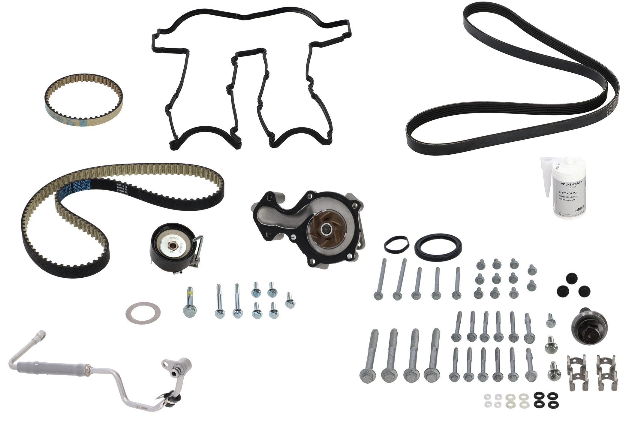 Registerreimsett med vannpumpe