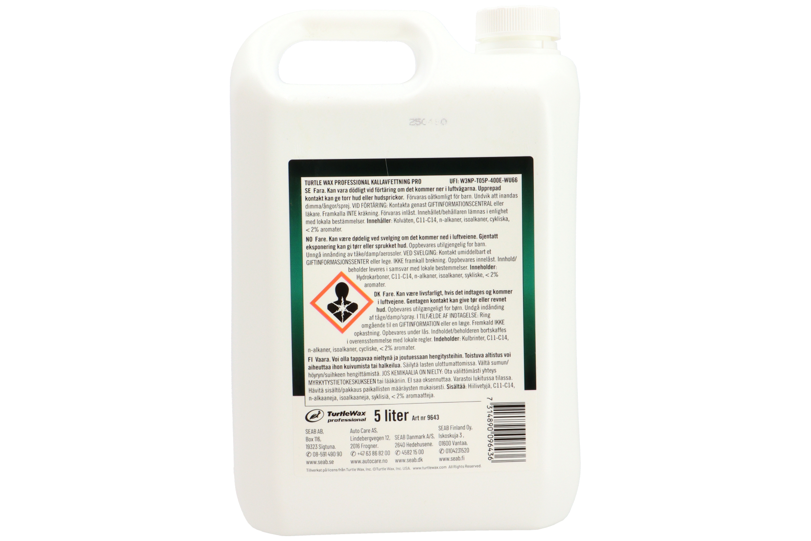 Turtle Wax Pro Kaldavfetting Pro 5L